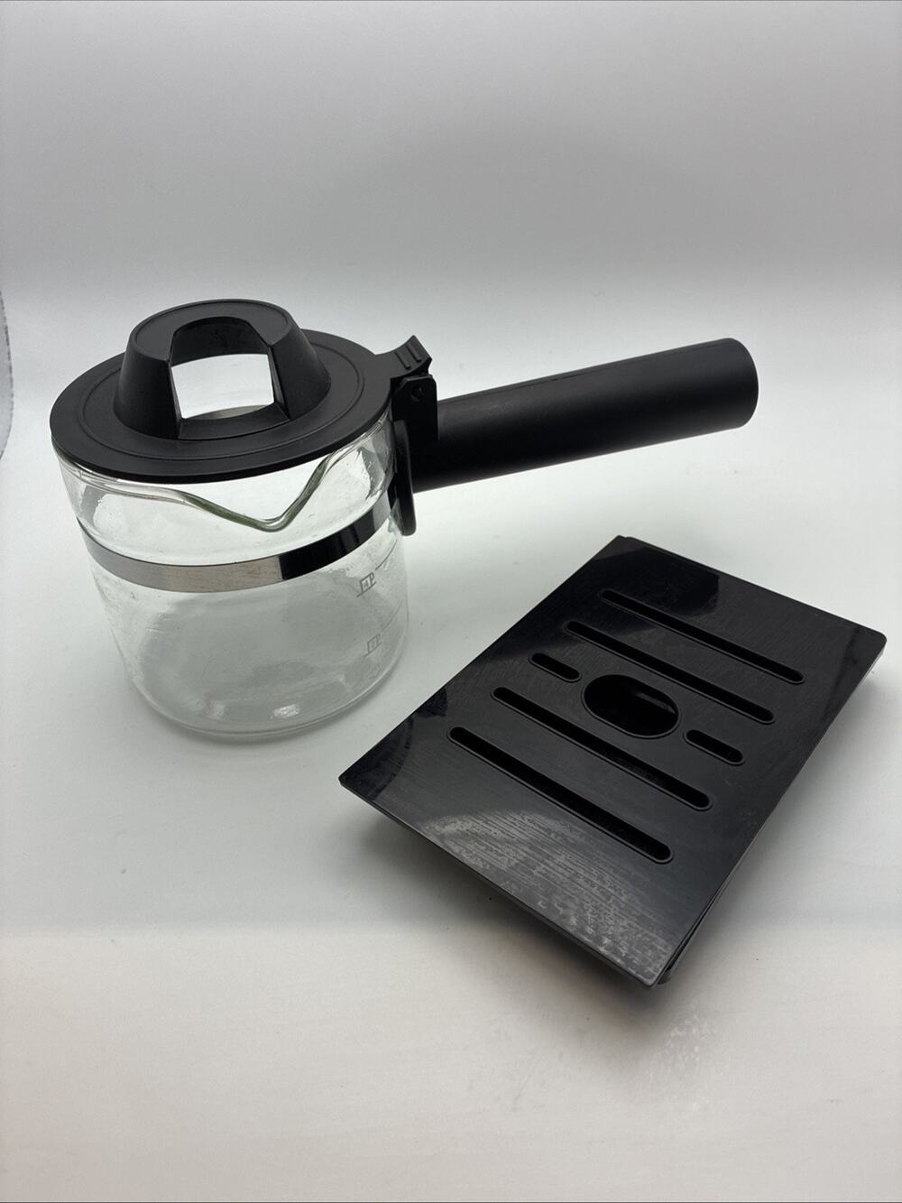 Mr Coffee Espresso Maker ECM270 Replacement 4 Cup Carafe w/ Lid And Drip Tray